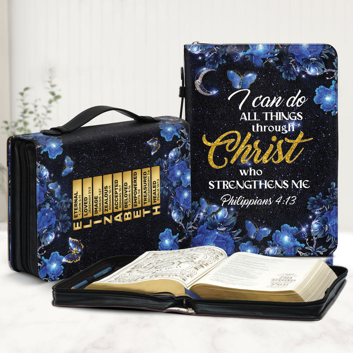I Can Do All Things Through Christ | Personalized Bible Cover