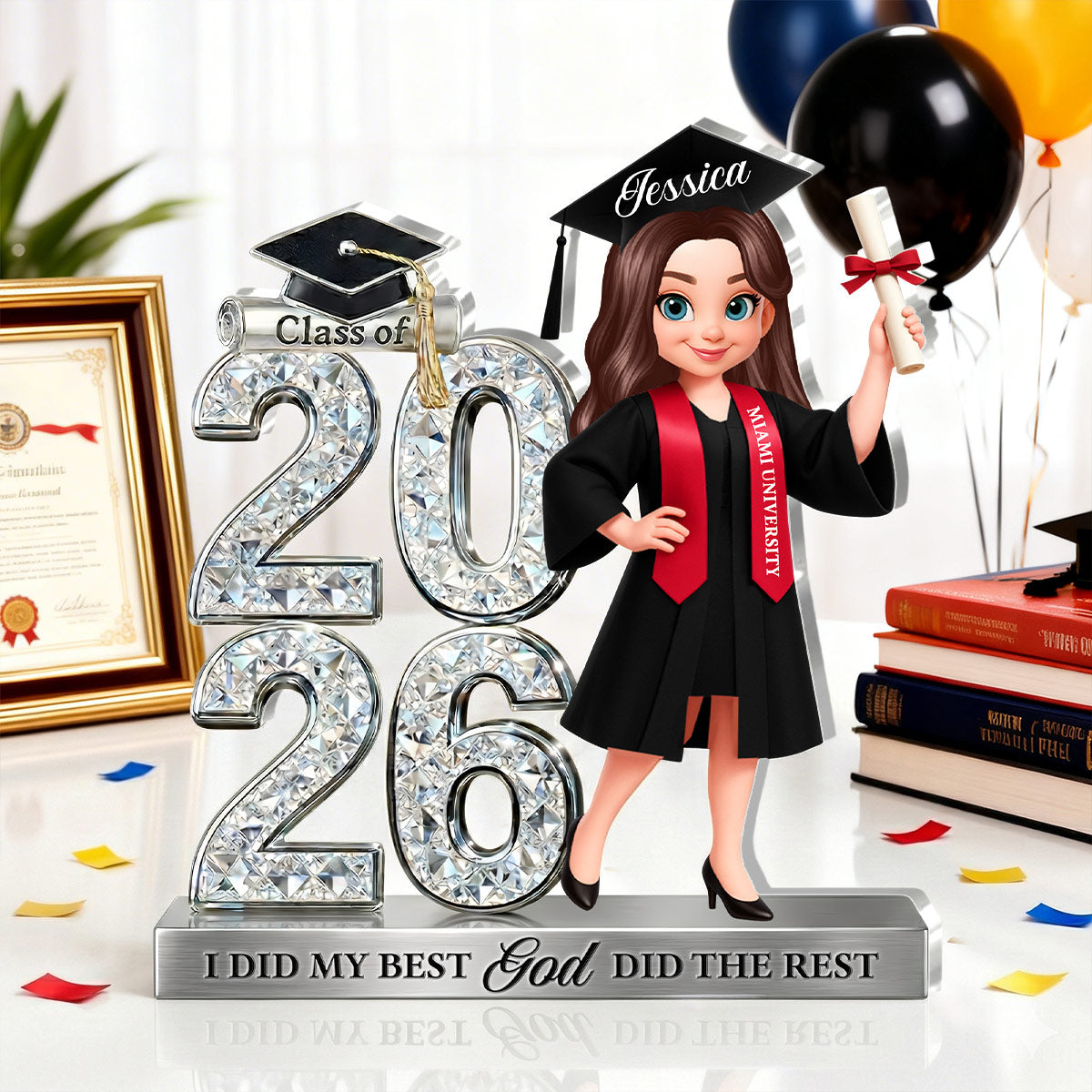 Gift For Graduate - I Did My Best God Did The Rest - Personalized ...