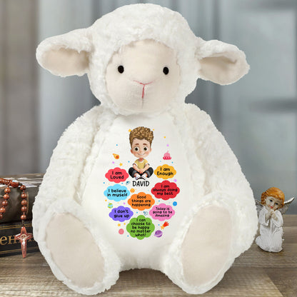 Good Things Are Happening | Personalized Stuffed Lamb