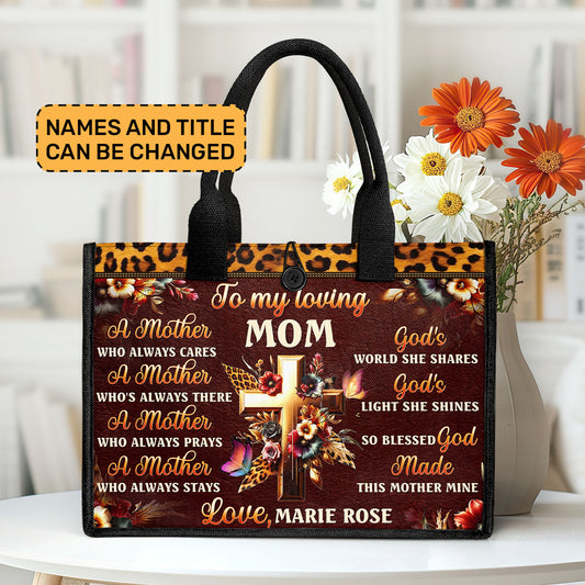 To My Loving Mom - Personalized New Canvas Tote Bag CTBM01