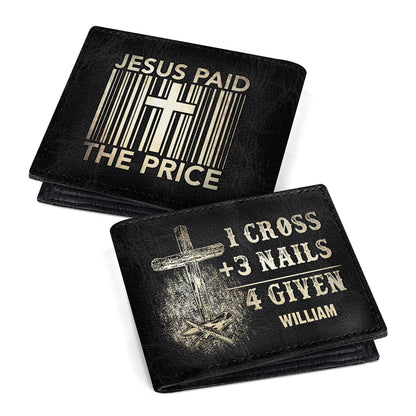 Jesus Paid The Price | Personalized Folded Wallet For Men