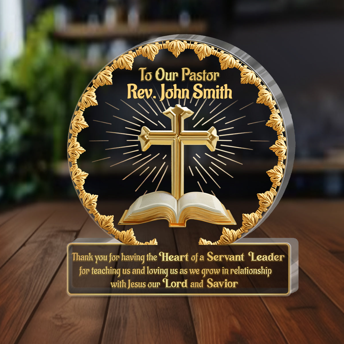 To Our Pastor | Personalized Custom Shaped Squared Acrylic Plaque