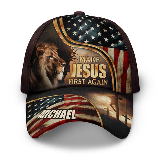 Make Jesus First Again | Personalized Classic Cap