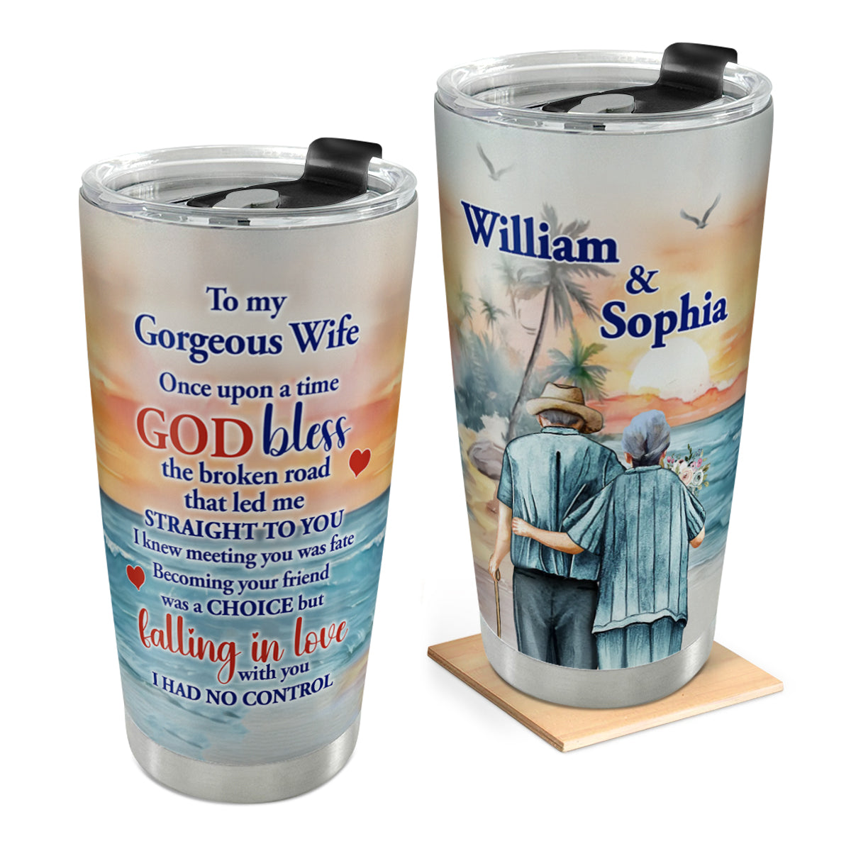 To My Gorgeous Wife | Personalized Stainless Steel Tumbler