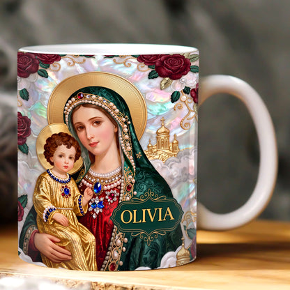 Our Lady Of Grace And Child | Personalized Ceramic Coffee Mug