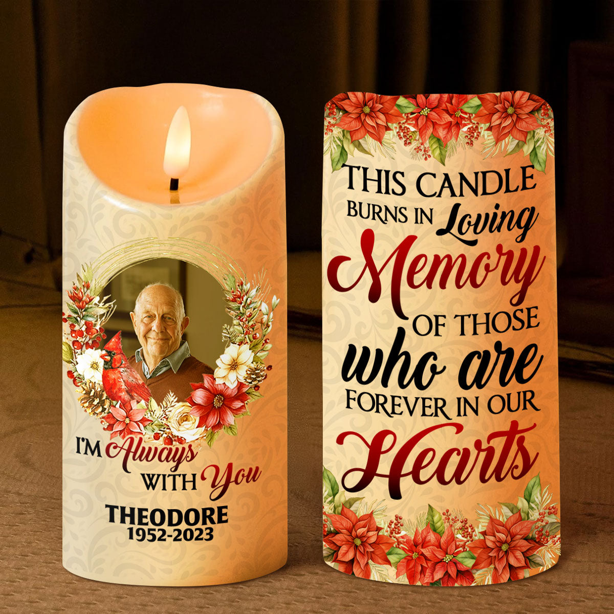 This Candle Burns In Loving Memory | Personalized Flameless LED Candle