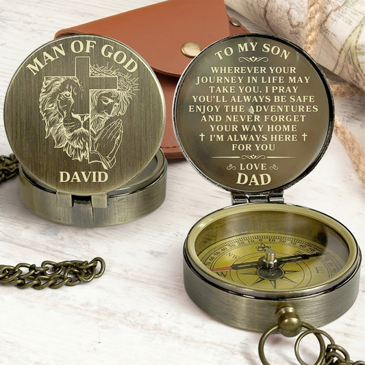 To My Son Child Of God Wherever Your Journey In Life | Personalized Compass