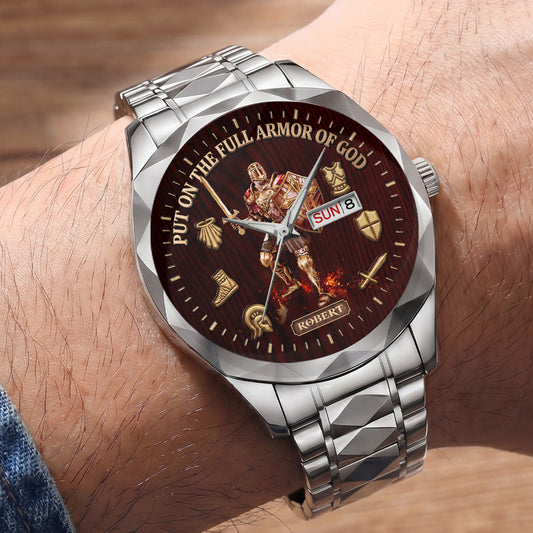 Put On The Full Armor Of God | Personalized Men's Wrist Watch