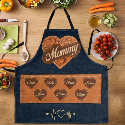 Gift For Mom And Grandma | Personalized Apron With Pocket