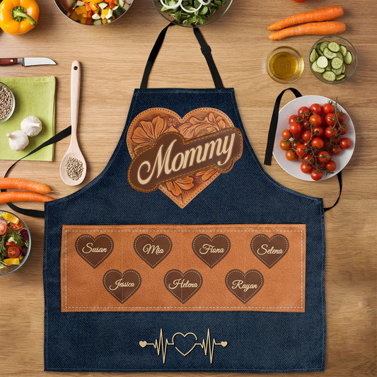Gift For Mom And Grandma | Personalized Apron With Pocket