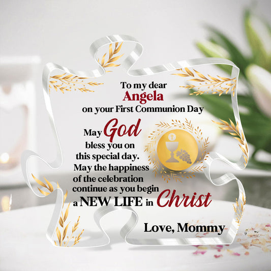 May God Bless You On This Special Day | Personalized Custom Shaped Squared Acrylic Plaque