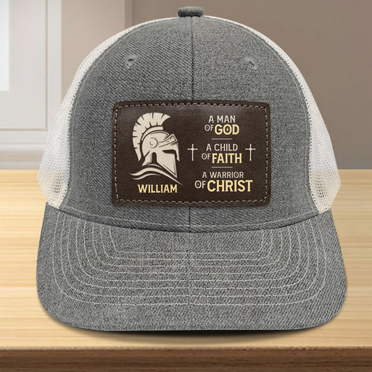 A Man Of God | Personalized Leather Patch Hat