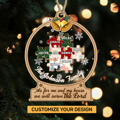 As For Me And My House | Personalized Wood & Acrylic Ornament JSWAOHLPA1674TA