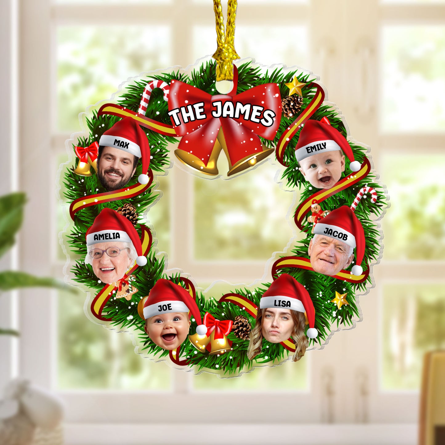 Christmas Wreath | Personalized 1-Side Acrylic Ornament JSACOPL2115TA