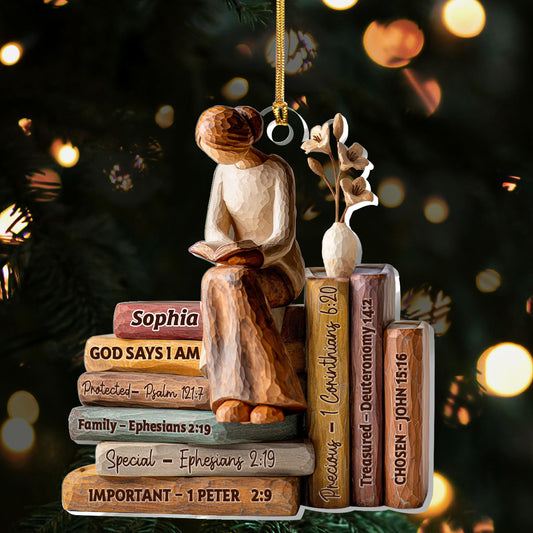 God Says I Am | Personalized 1-Layer Acrylic Ornament