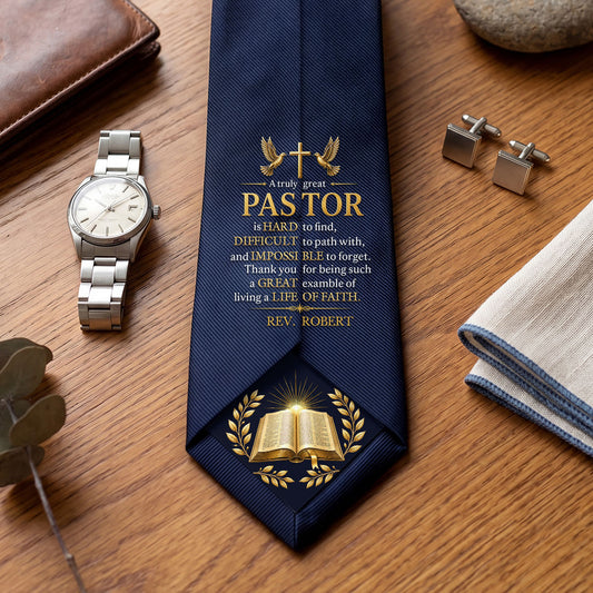 A Truly Great Pastor | Personalized Men Tie
