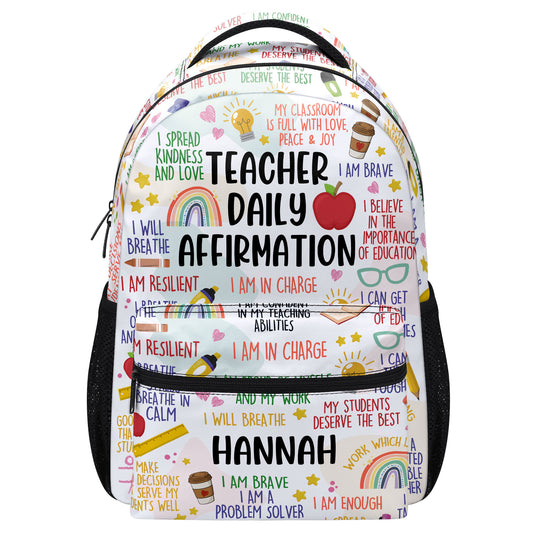 Teacher Daily Affirmation | Personalized Backpack JSBPH883