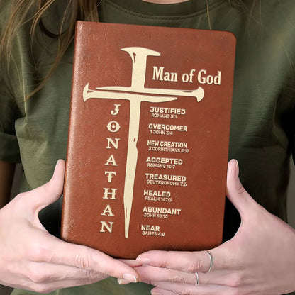 Man Of God/ Woman Of God | Personalized Leather Cover Notebook