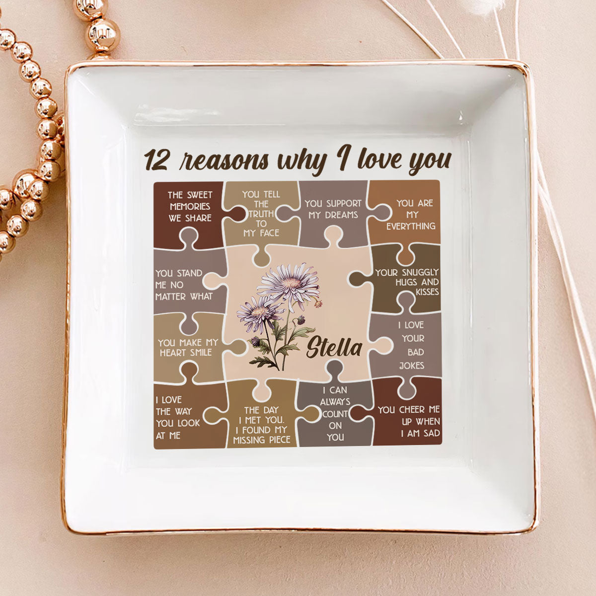 12 Reasons I Love You | Personalized Jewelry Dish