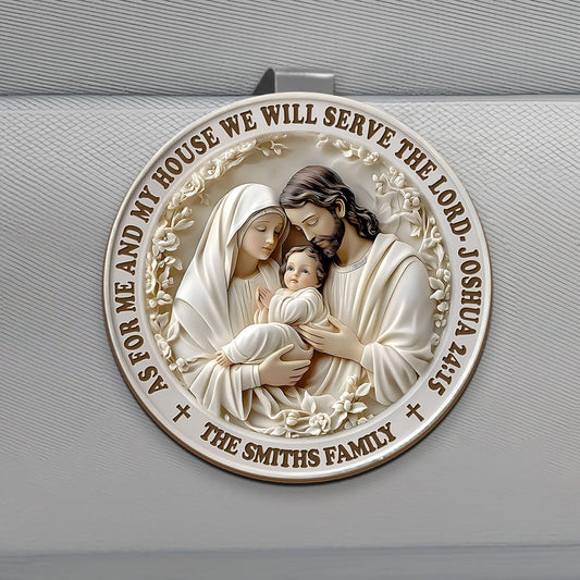As For Me And My House We Will Serve The Lord | Personalized Car Visor Clip