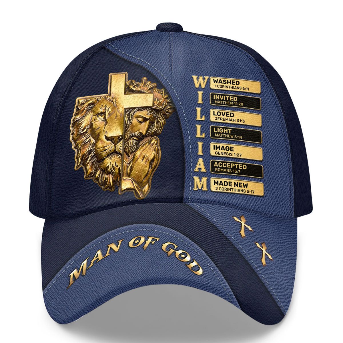 Gift For Men - Man Of God - Personalized Classic Cap Custom Name ...