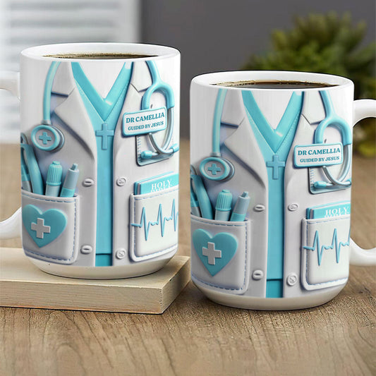 Dr Guided By Jesus | Personalized Ceramic Coffee Mug