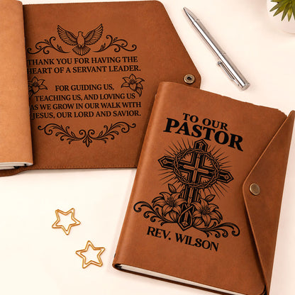 To Our Pastor Thank You For Having The Heart Of A Servant Leader | Personalized Envelope Journal