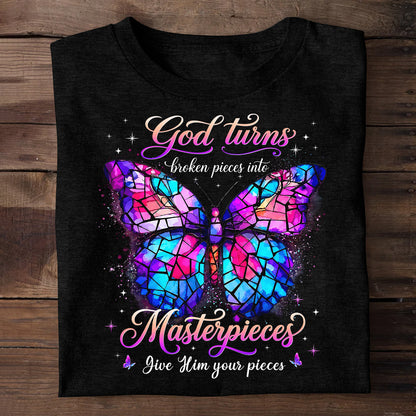 Broken Pieces Into God’s Masterpiece |  2D Unisex T-shirt