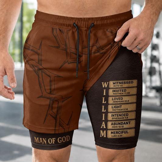 Man Of God | Personalized Performance Shorts