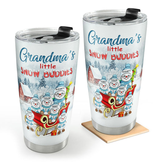 Grandma's Little Snow Buddies | Personalized Stainless Steel Tumbler JSSSTPN2585T