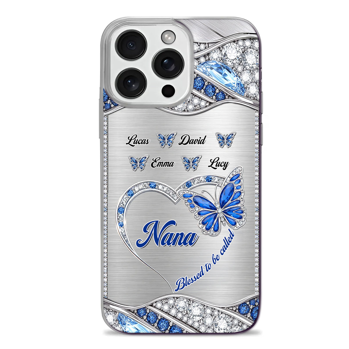 Butterflies Of Nana’s Love | Personalized Clear Silicone Phone Case