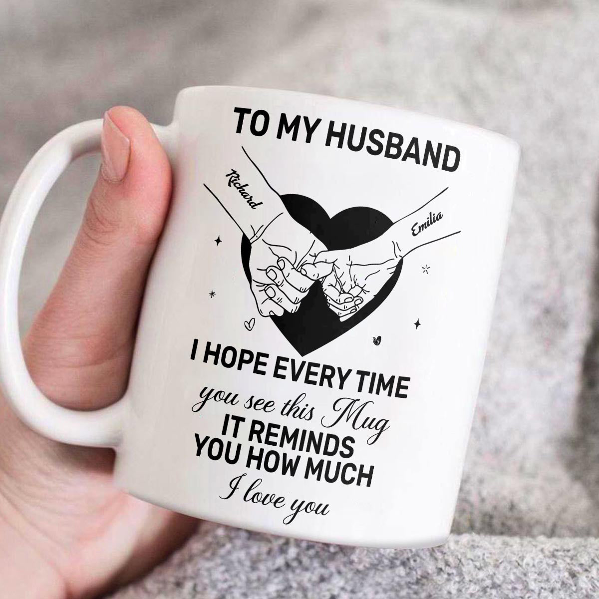 To My Husband | Personalized White Ceramic Mug