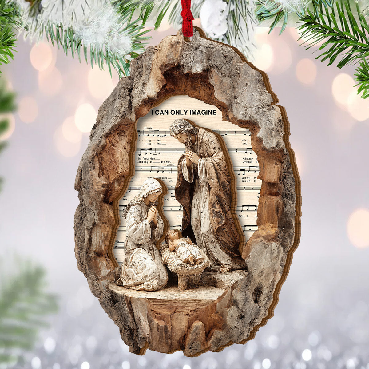 I Can Only Imagine Nativity |  2-Layered Wooden Ornament