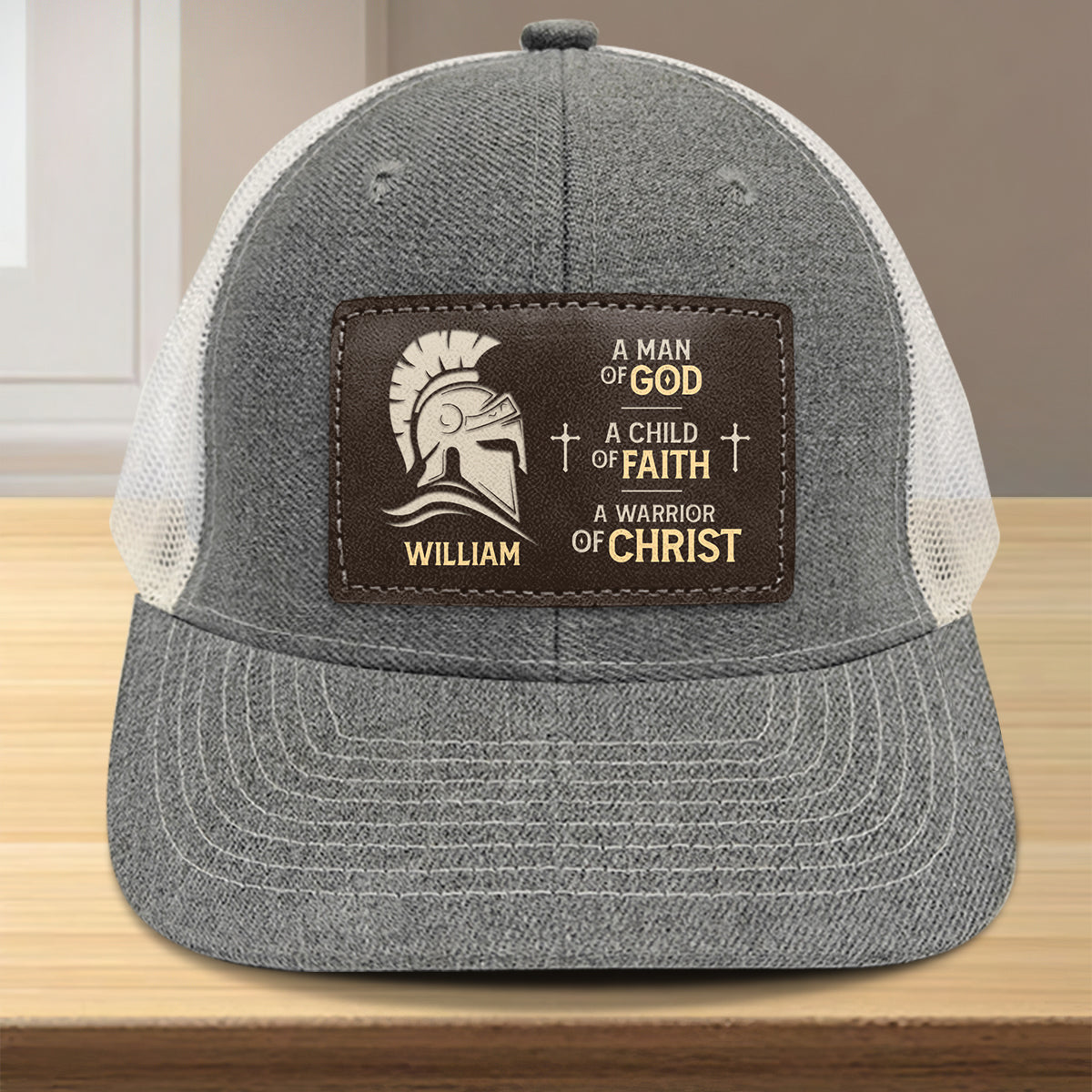 A Man Of God | Personalized Leather Patch Hat