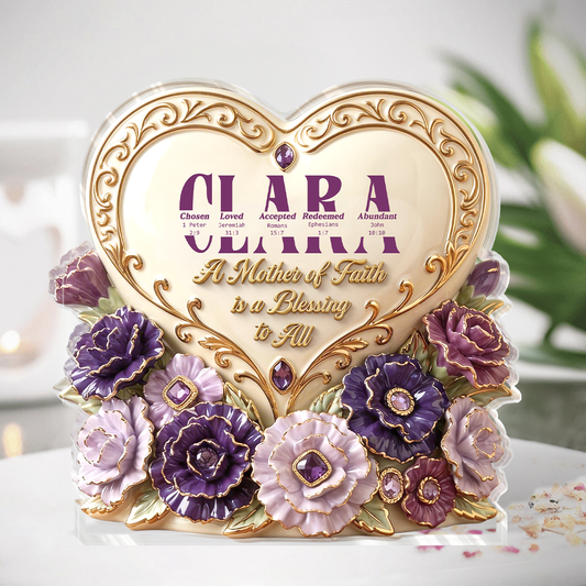 A Mother Of Faith Is A Blessing To All | Personalized Custom Shaped Acrylic Plaque