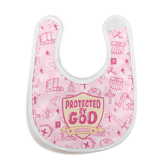 Protected By God | Personalized Baby Bib