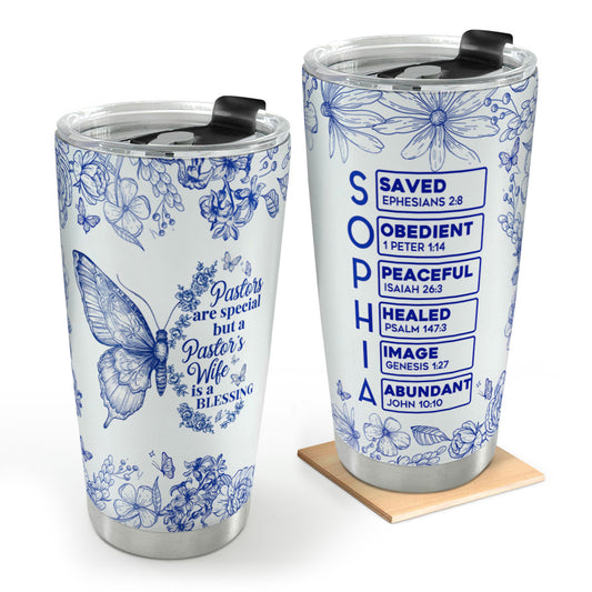 Pastor's Wife Is A Blessing | Personalized Stainless Steel Tumbler