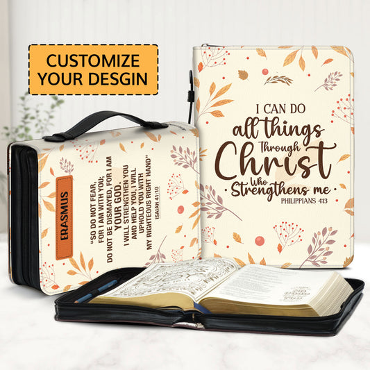 I Can Do All Things Through Christ Who Strengthens Me | Personalized Bible Cover JSBCPPA1203M