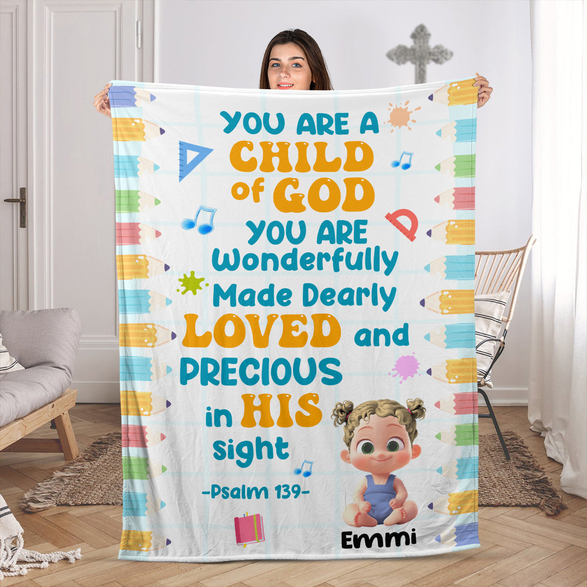 You Are A Child Of God | Personalized Fleece Blanket