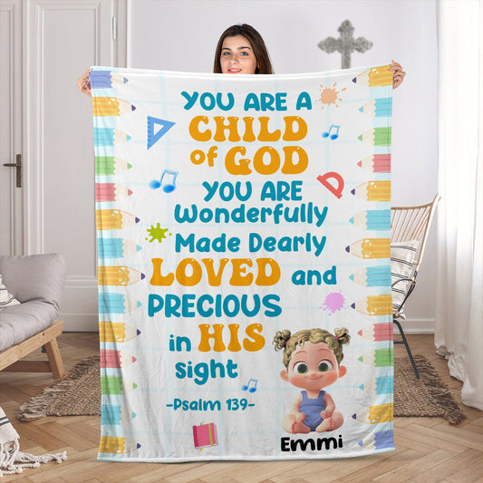 You Are A Child Of God | Personalized Fleece Blanket
