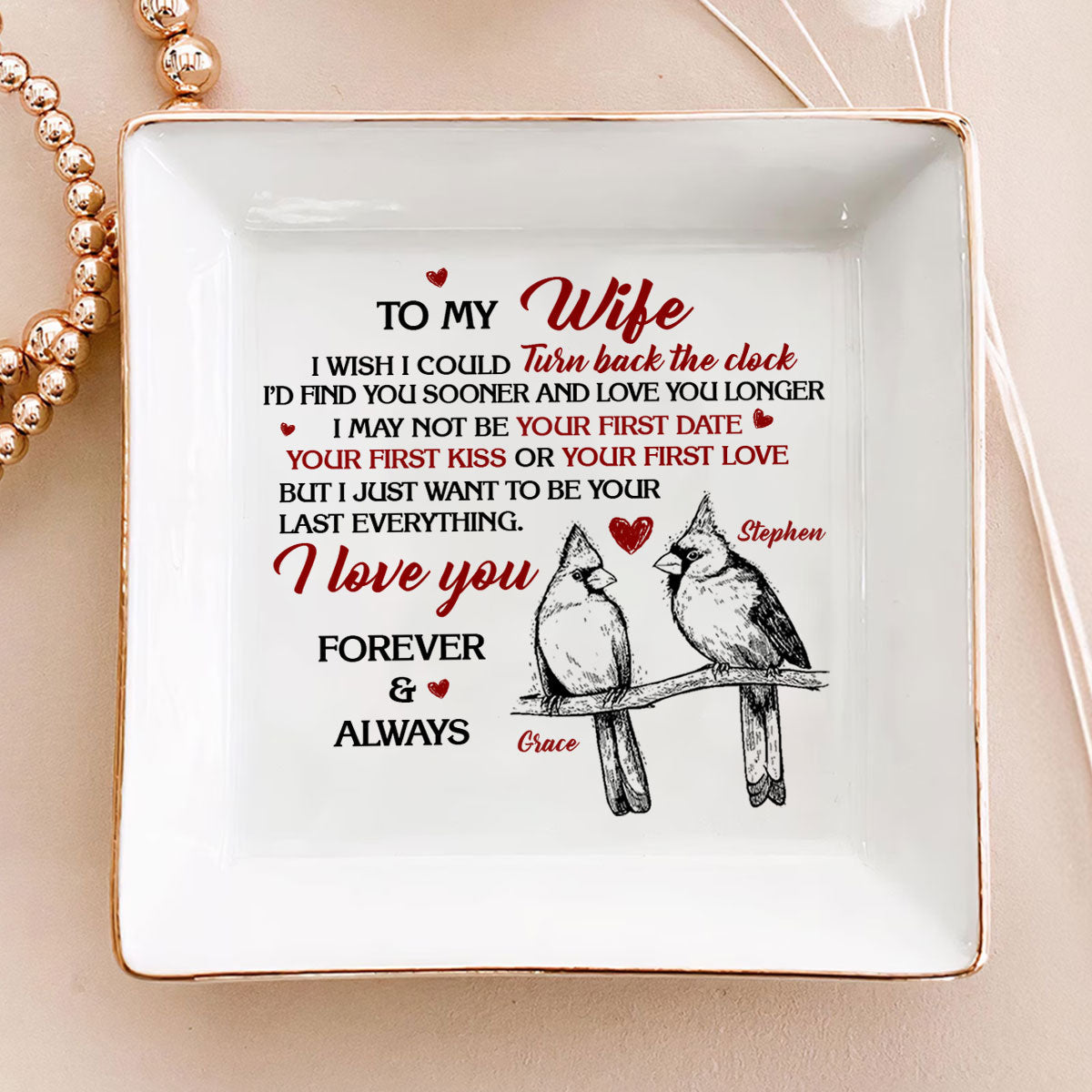 I Wish I Could Turn Back The Clock | Personalized Jewelry Dish