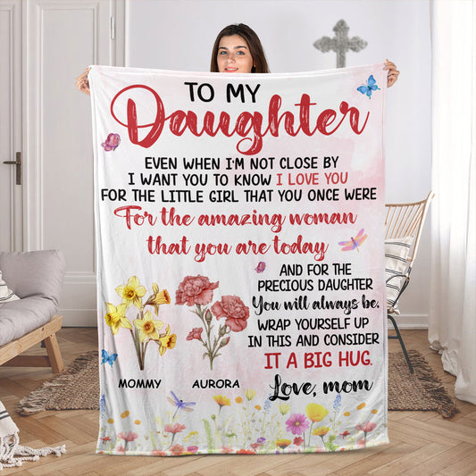 To My Daughter | Personalized Fleece Blanket JSFBPN2856TA