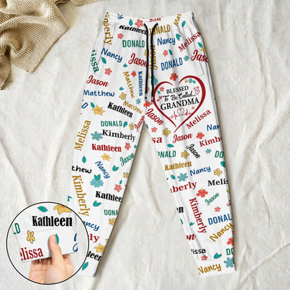 Blessed To Be Called Grandma | Personalized Sweatpants