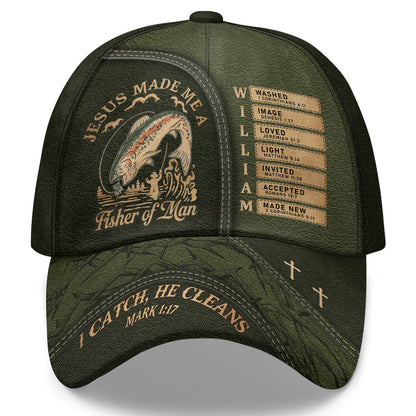 Jesus Made A Fisher Of Man | Personalized Classic Cap