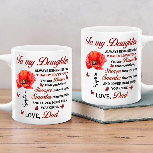 To My Daughter  | Personalized Ceramic Coffee Mug