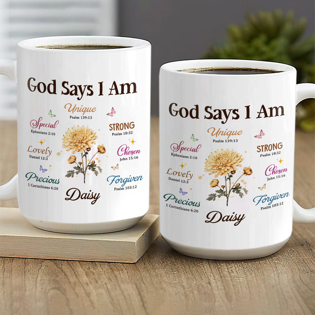 God Says I Am | Personalized White Ceramic Mug