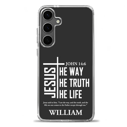 Jesus The Way The Truth The Life | Personalized Clear Silicone Phone Case