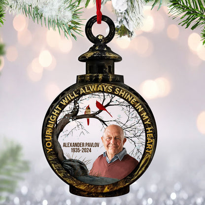 Your Light Will Always Shine In My Heart | Personalized 1-Side Acrylic Ornament JSACOPH2508T