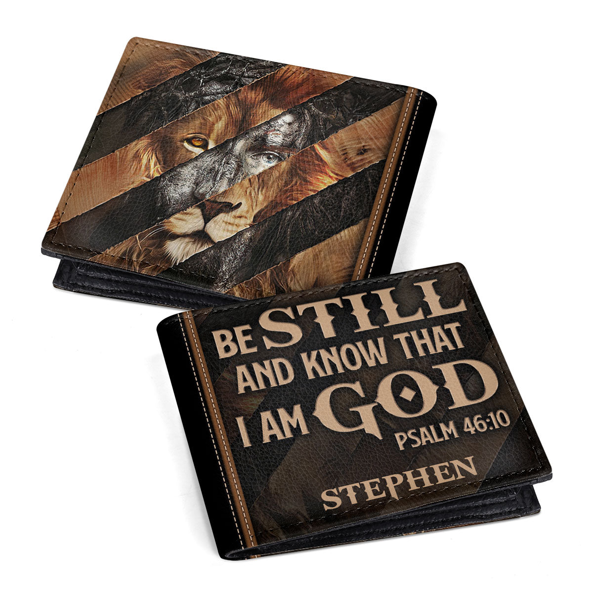 Be Still And Know That I Am God | Personalized Folded Wallet For Men