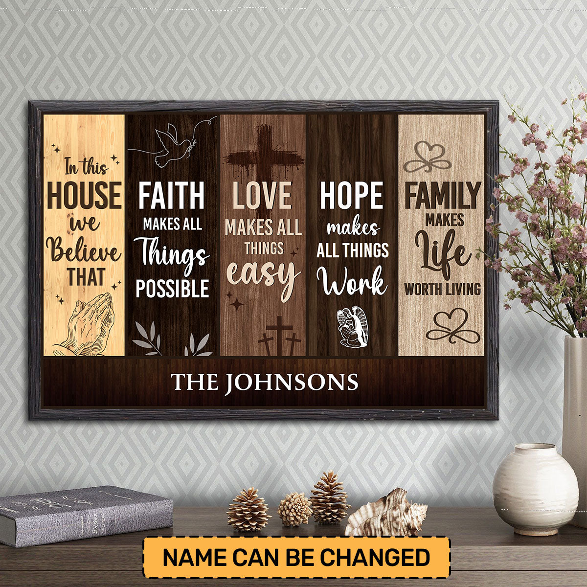 In This House We Believe That - Personalized Poster JSPTHLPA1773TA